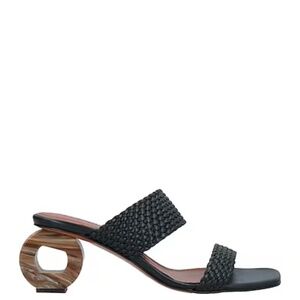 Souliers Martinez Black Sandals (NEW)(SIZE 38 Italy or 8 US)